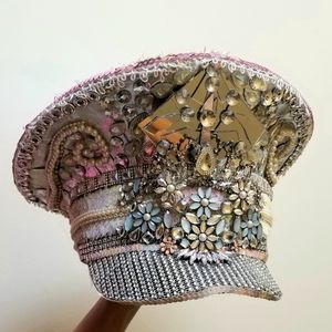 Silver Festival Burning Men Hat (Military, Rave)